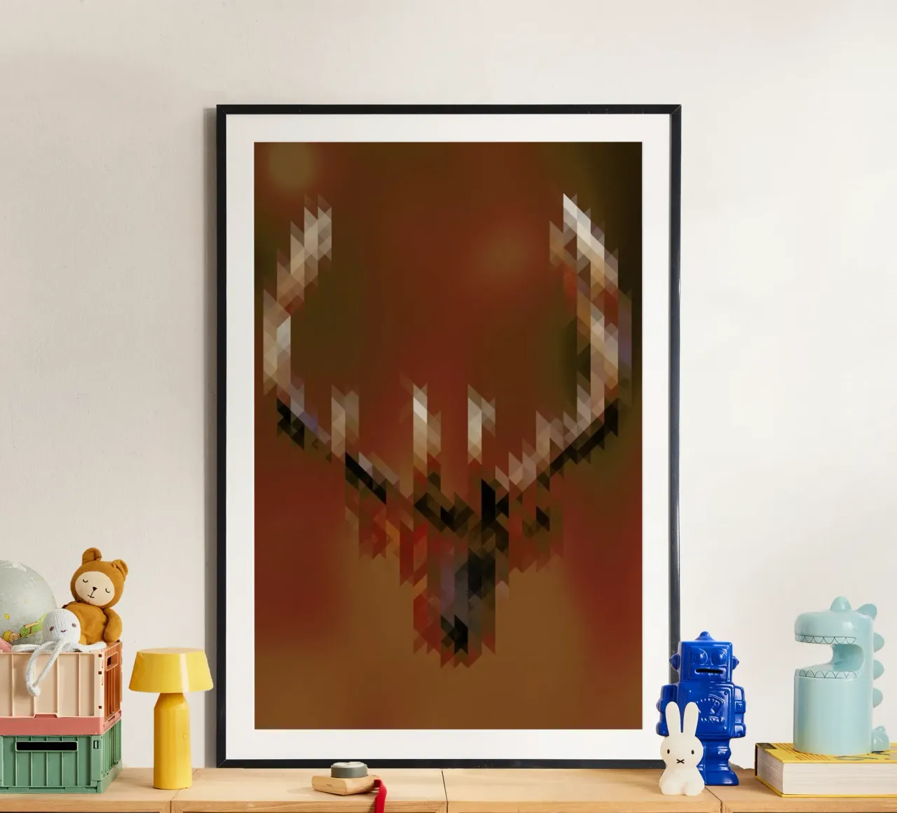 Elk poster con telaio in alluminio da Nur Mut