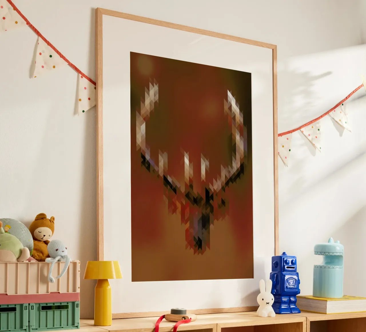 Elk poster con telaio in alluminio da Nur Mut