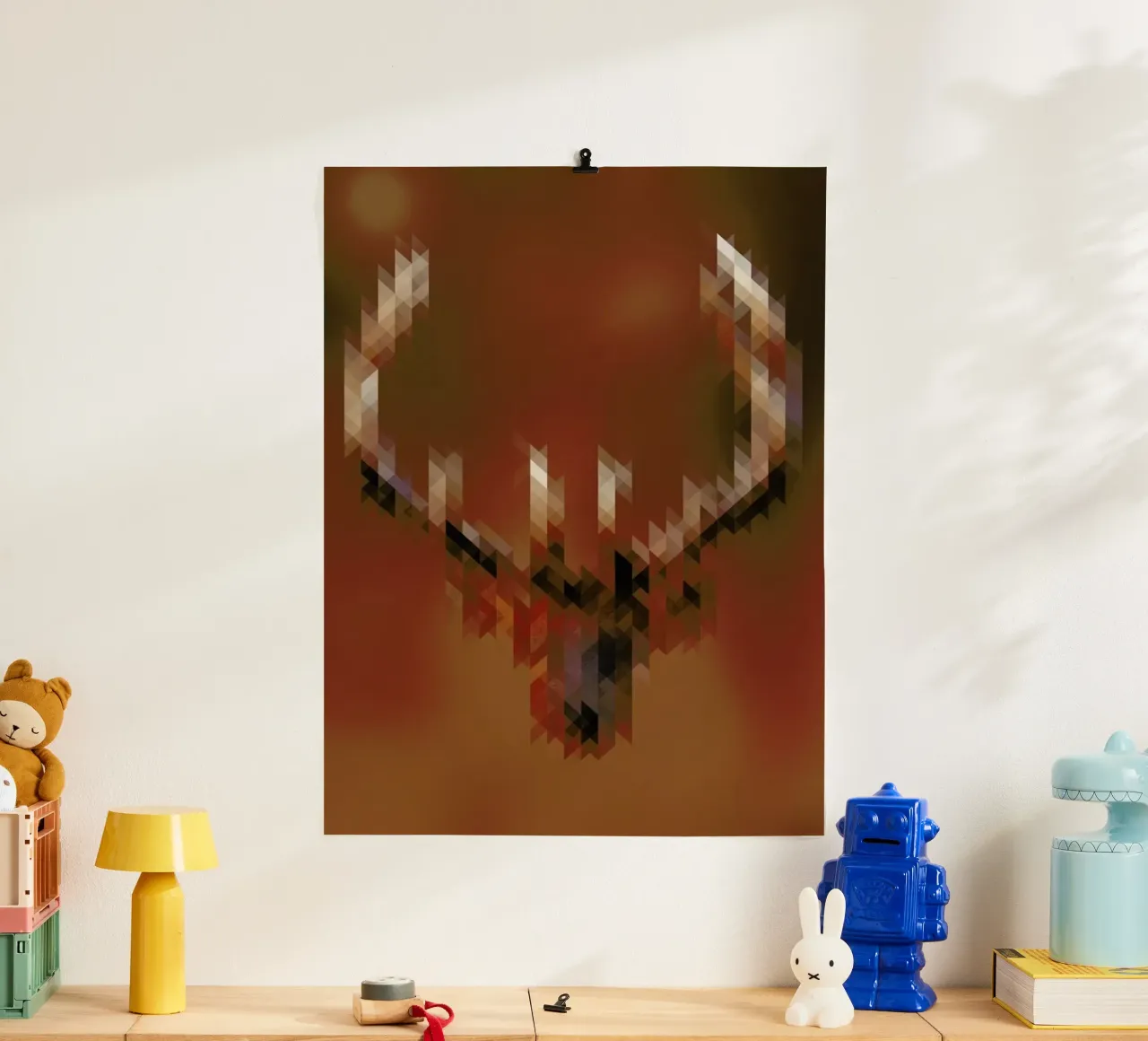 Elk poster con telaio in alluminio da Nur Mut