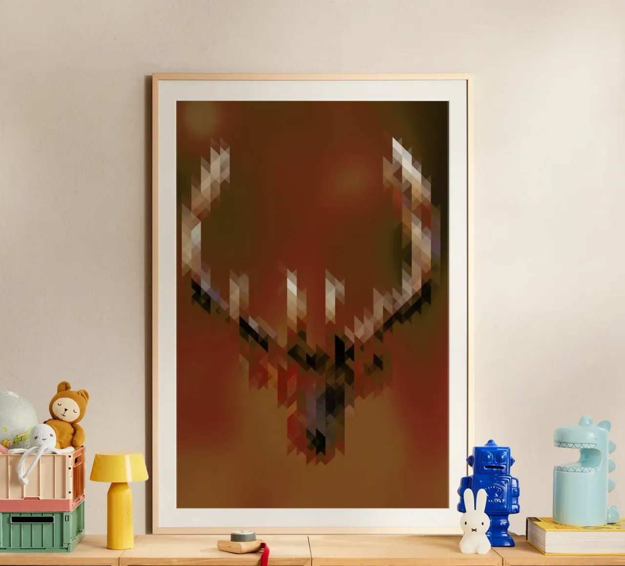 Elk poster con telaio in alluminio da Nur Mut