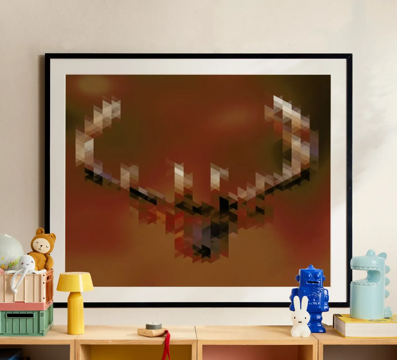 Elk poster con telaio in alluminio da Nur Mut
