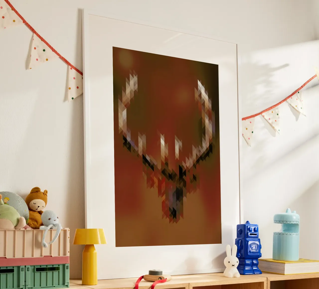 Elk poster con telaio in alluminio da Nur Mut