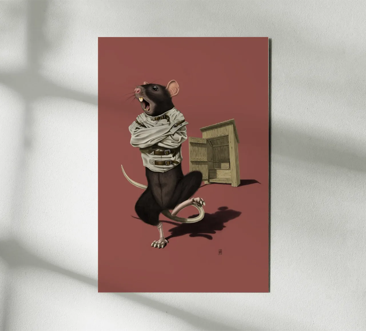 Shithouse (Coloured) alluminio dibond da Rob Art | Illustration
