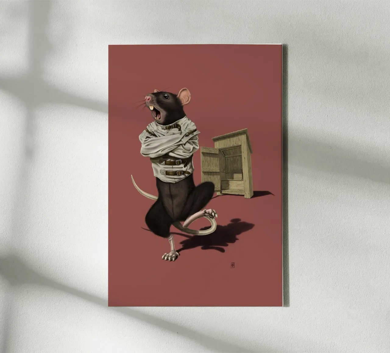 Shithouse (Coloured) tela con Cornice a cassetta da Rob Art | Illustration