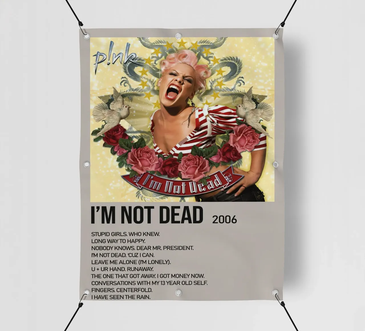 Pink I'm Not Dead telo in pvc da Roronoa7