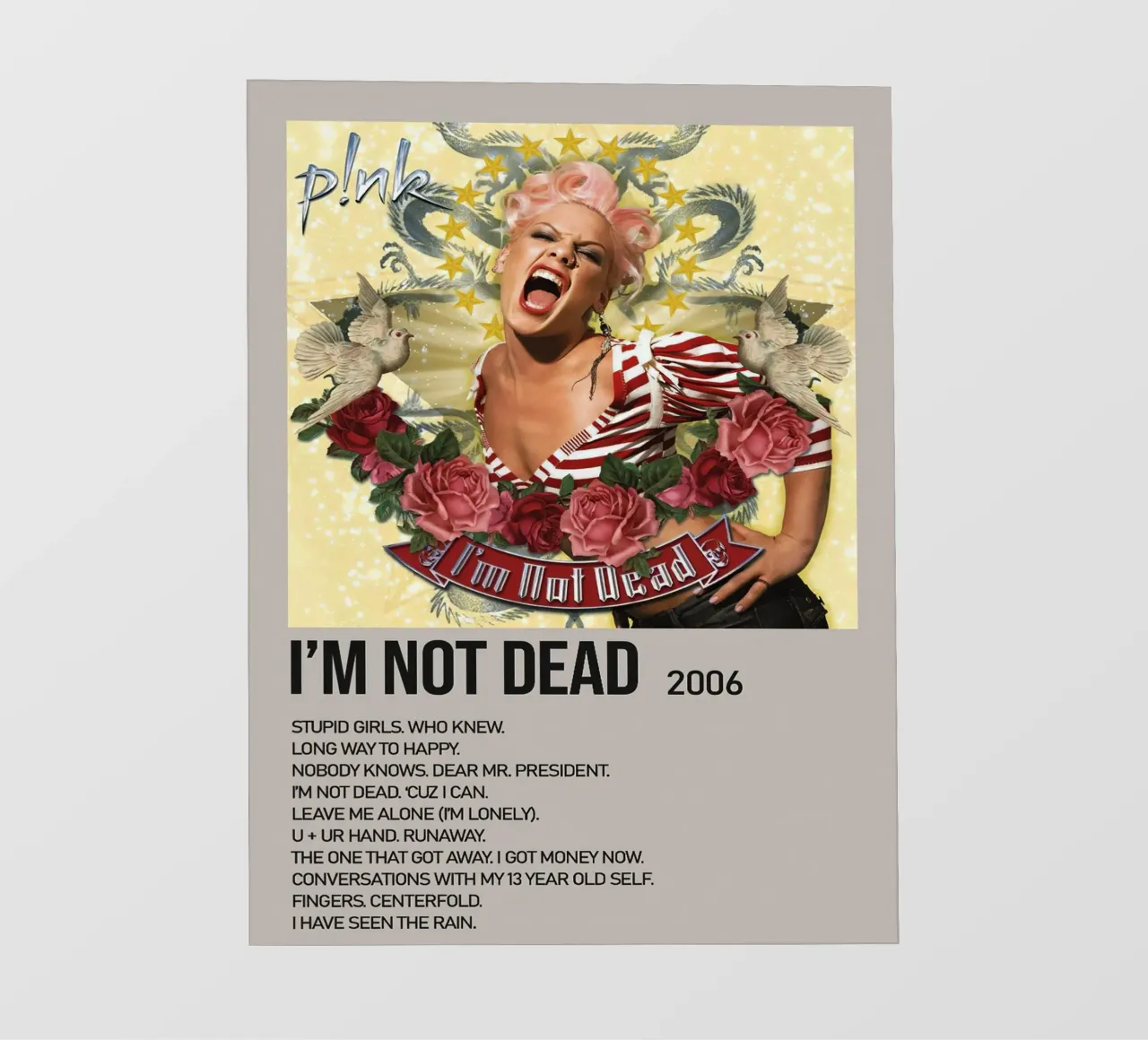 Pink I'm Not Dead telo in pvc da Roronoa7