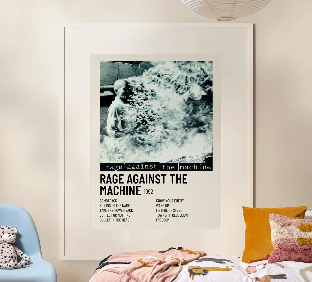 Rage against the Machine poster con telaio in plastica da Roronoa7