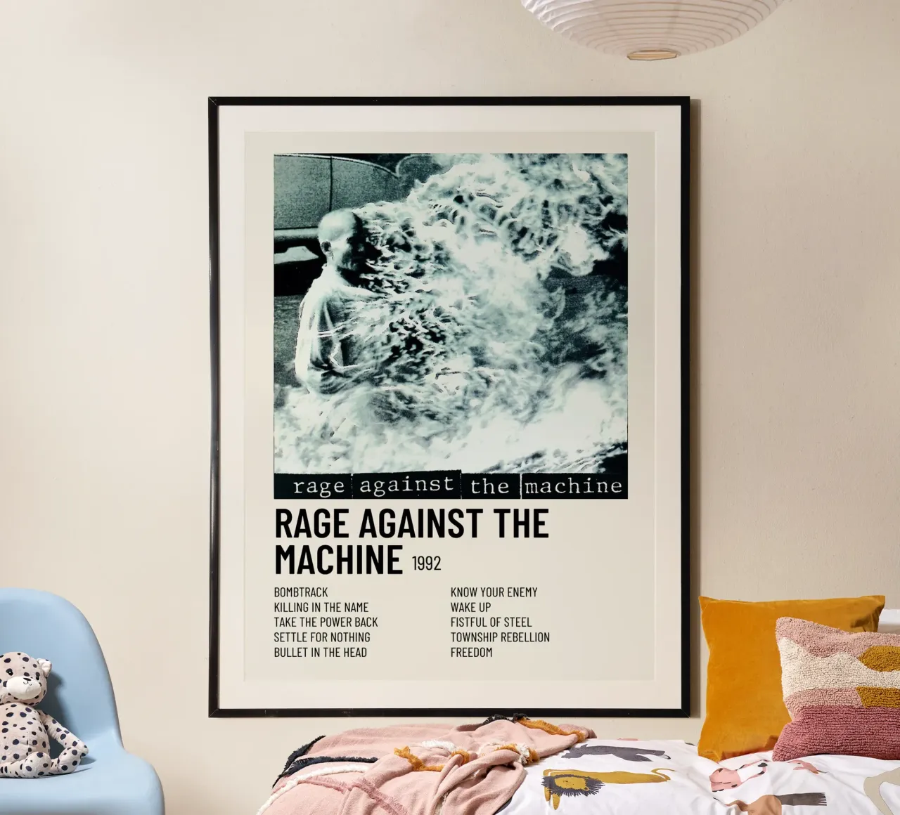 Rage against the Machine poster con telaio in plastica da Roronoa7