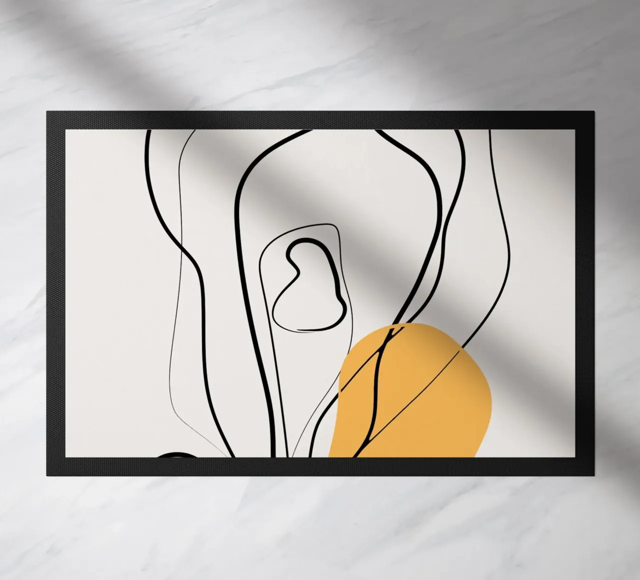 Giallo e linee artistiche 02 zerbino da Little Dean