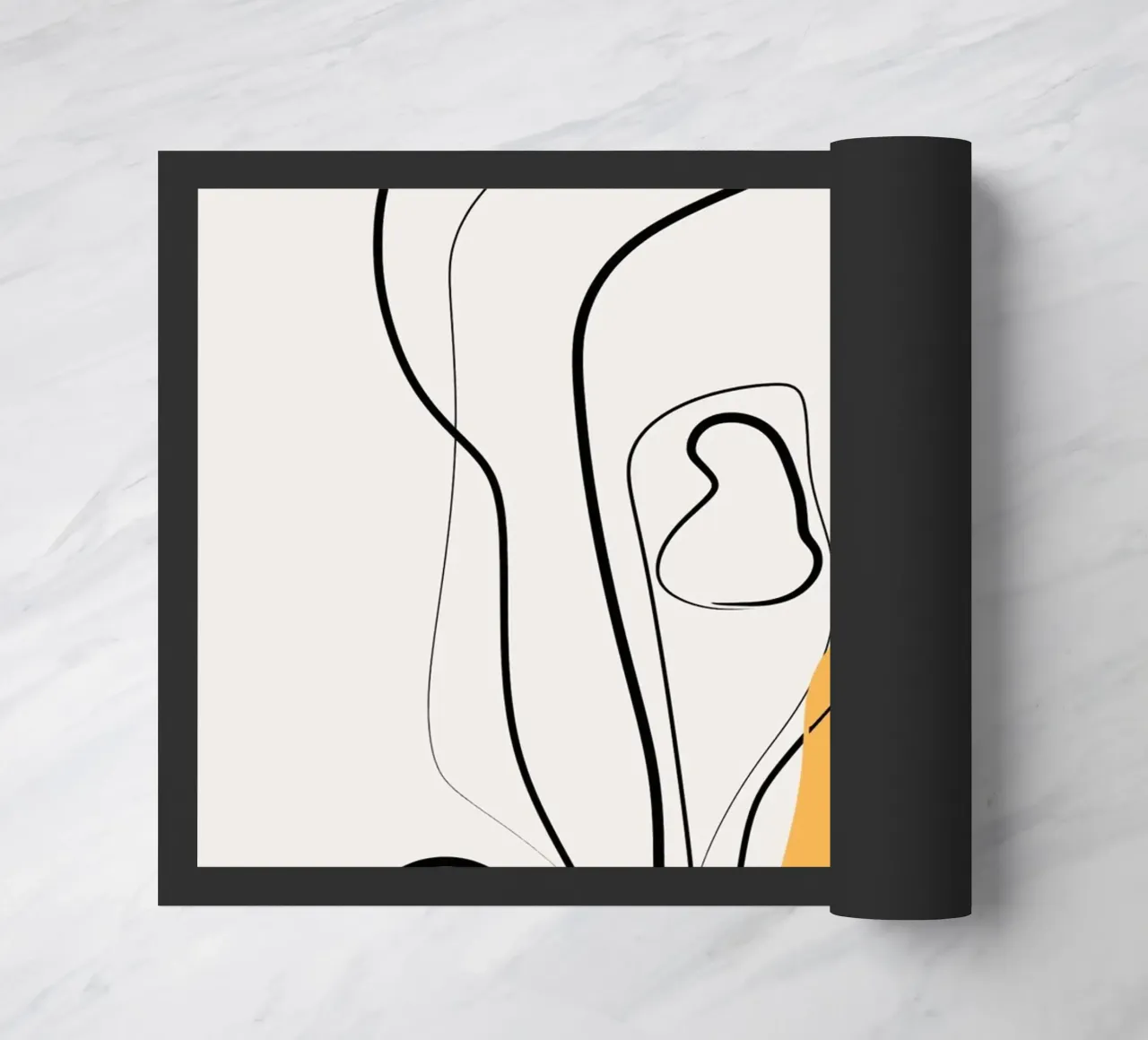 Giallo e linee artistiche 02 zerbino da Little Dean