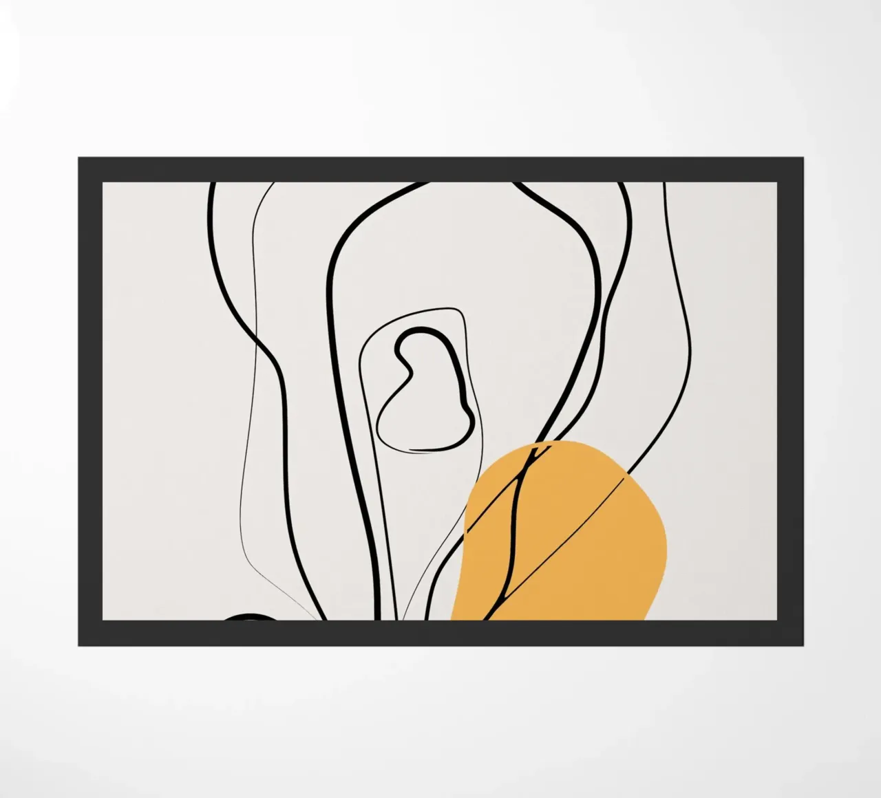 Giallo e linee artistiche 02 zerbino da Little Dean