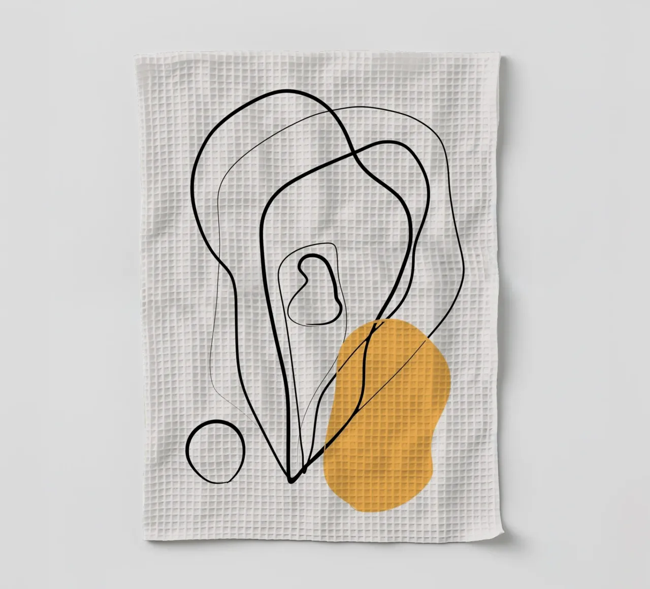 Giallo e linee artistiche 02 canovaccio da cucina da Little Dean