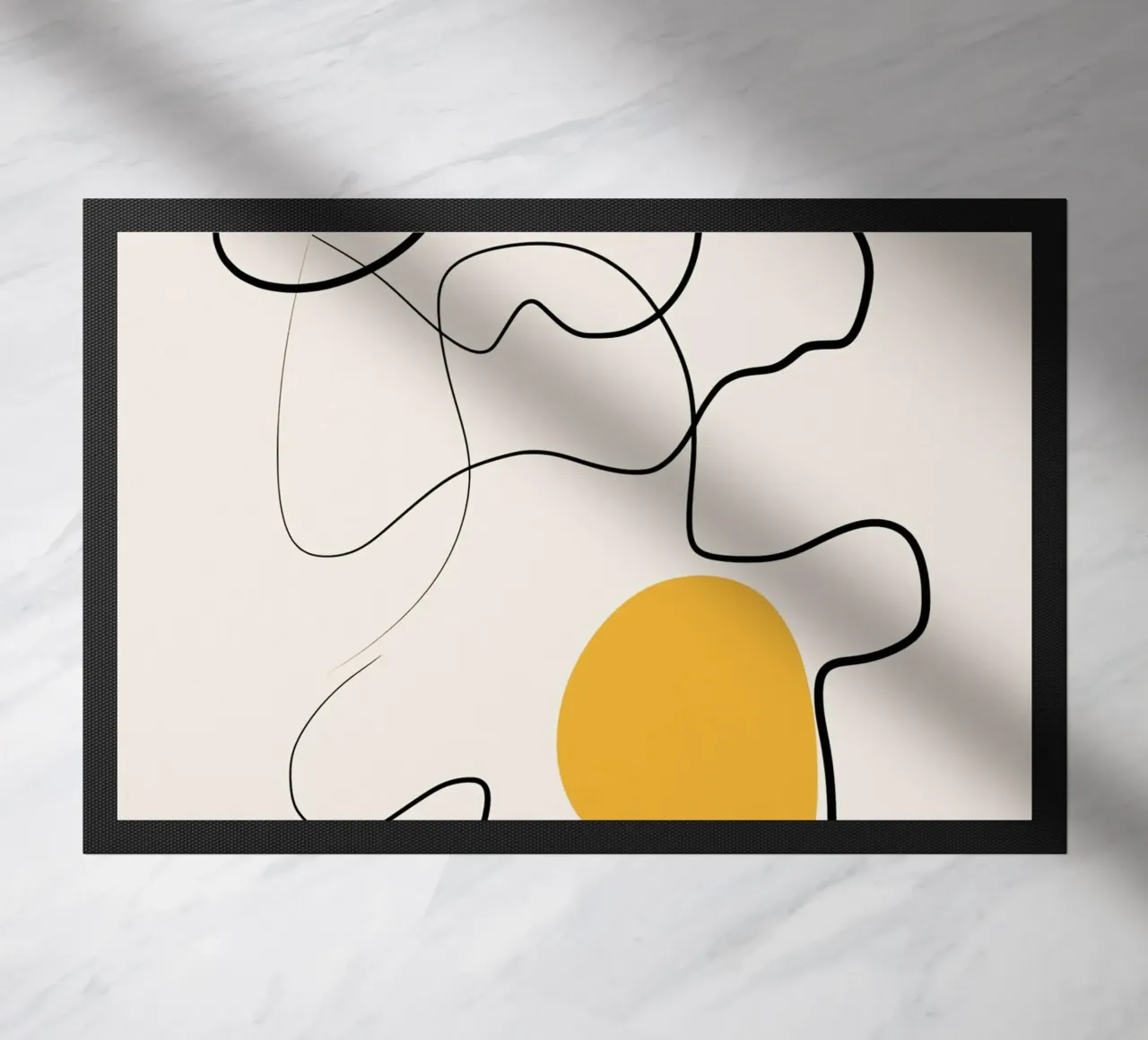 Giallo e linee artistiche 03 zerbino da Little Dean