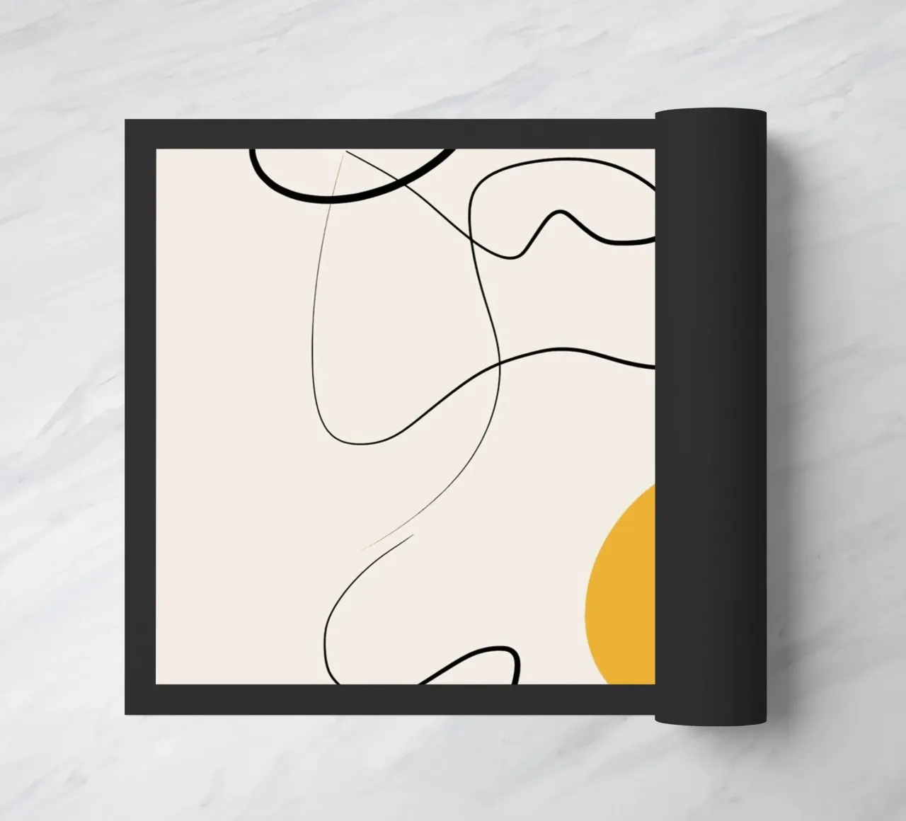 Giallo e linee artistiche 03 zerbino da Little Dean