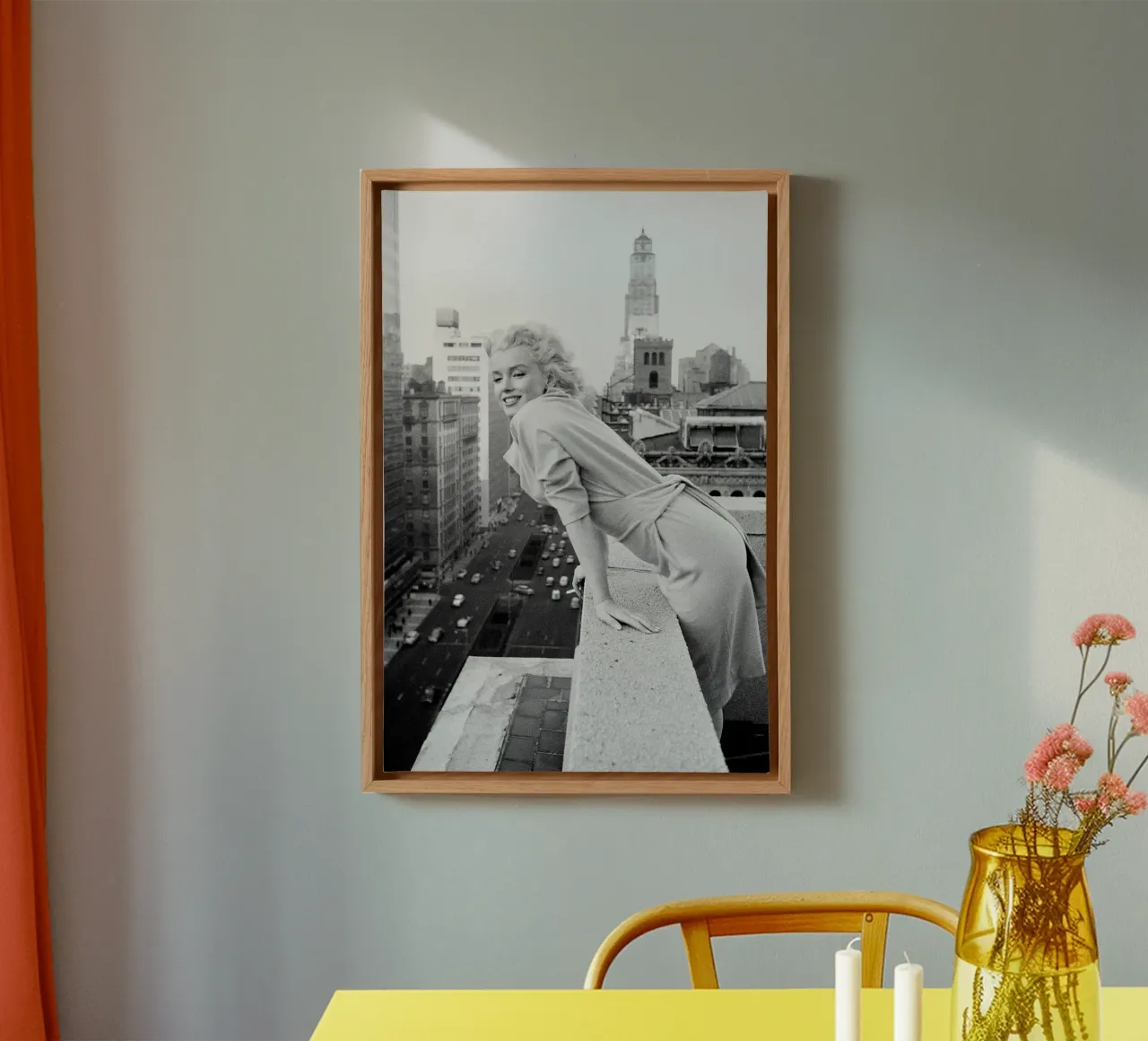 Marilyn Monroe a New York tela con Cornice a cassetta da April Lewis