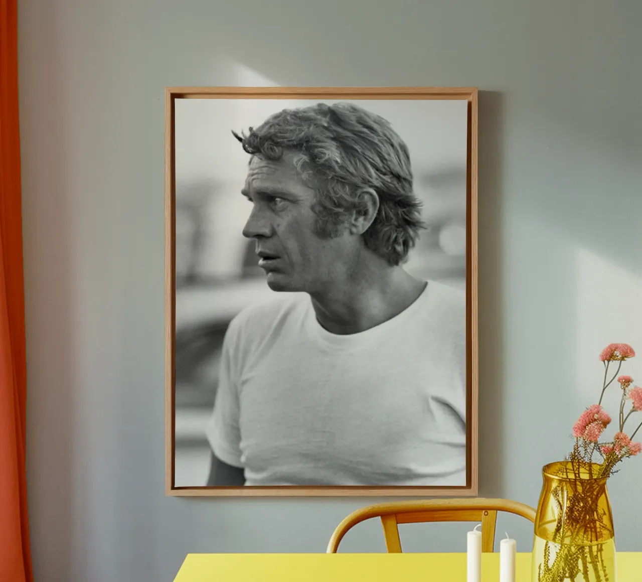 Steve McQueen tela con Cornice a cassetta da April Lewis