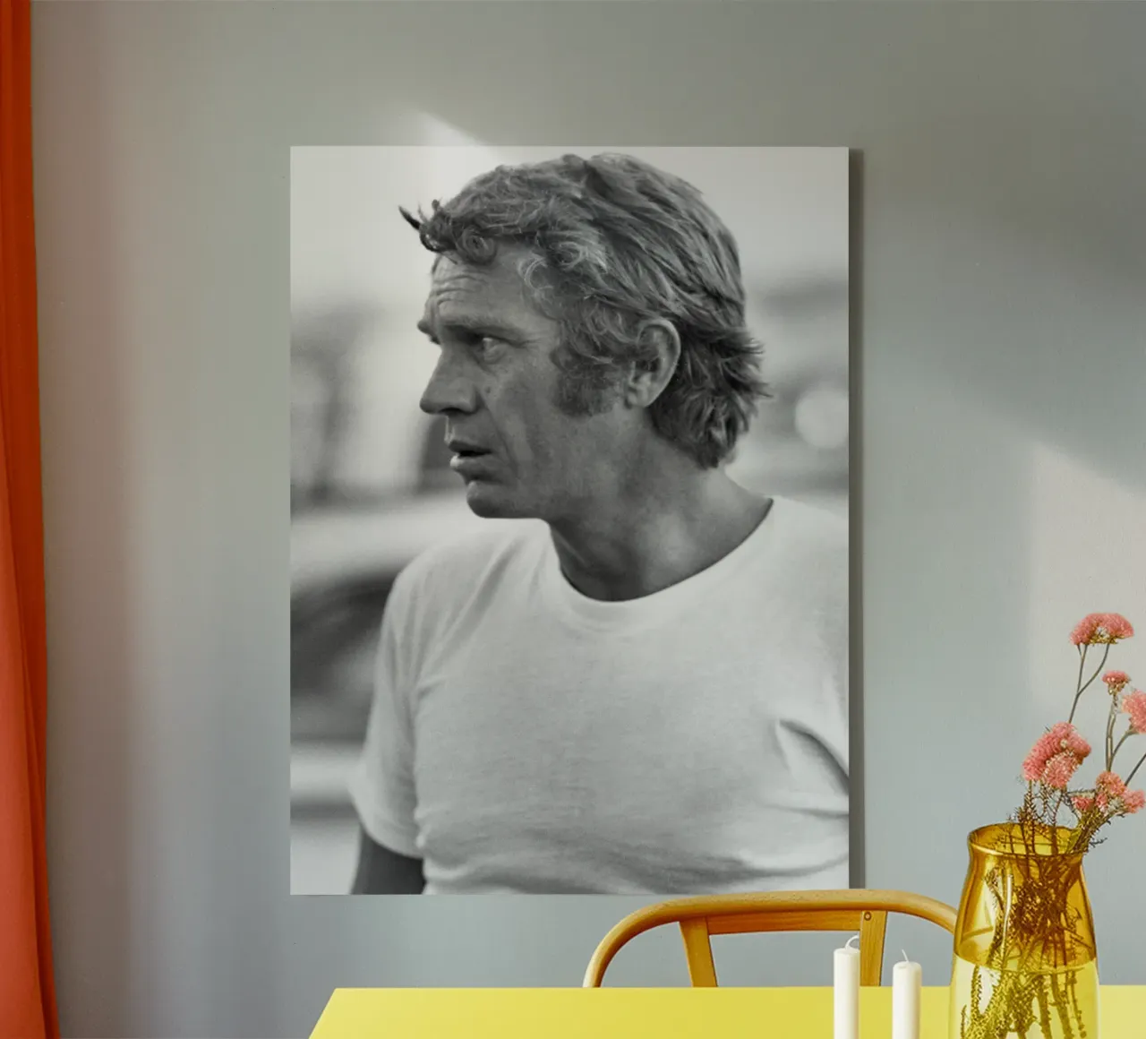Steve McQueen tela con Cornice a cassetta da April Lewis