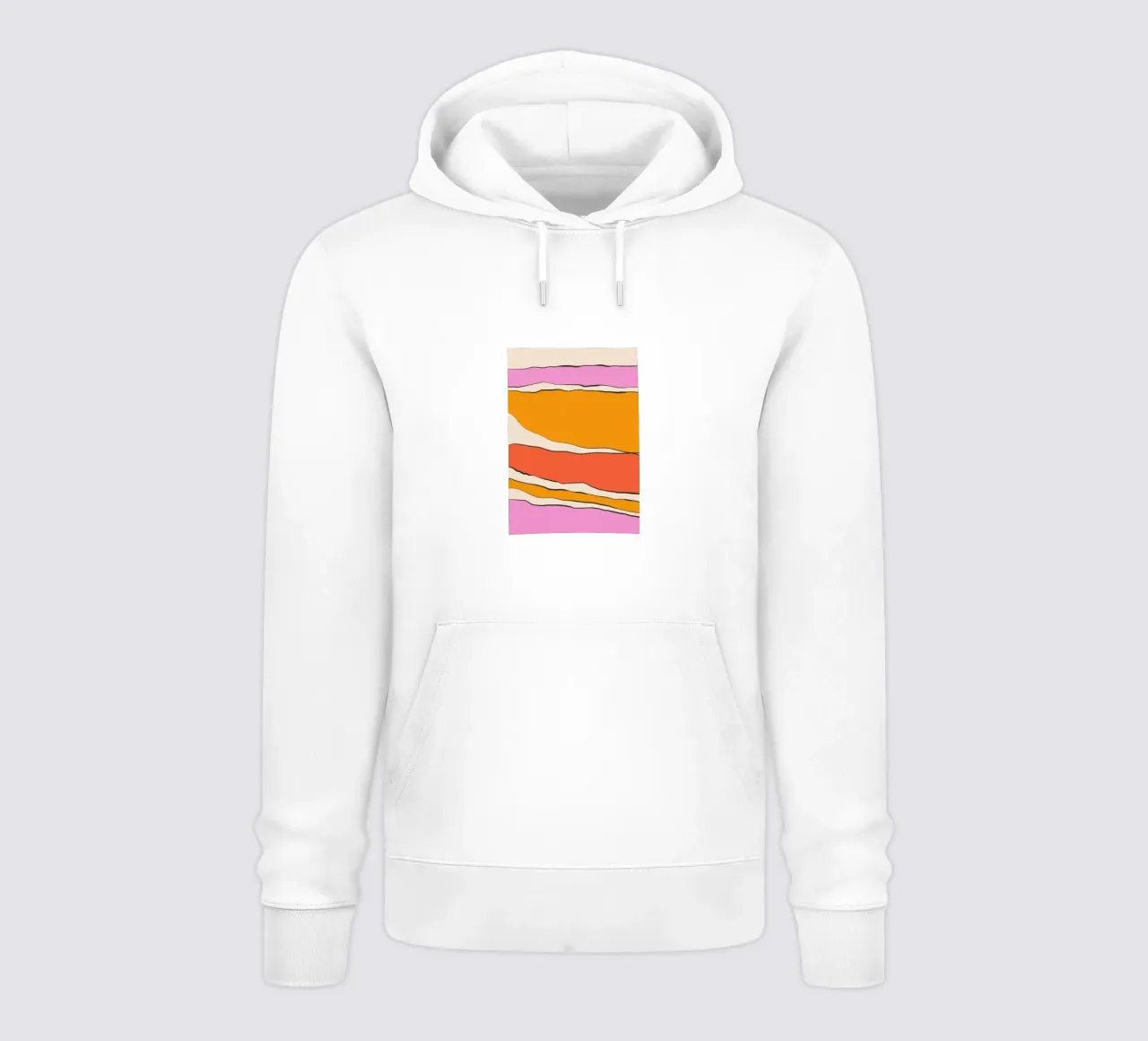 Warm pink orange lines felpa con cappuccio da BAINAI