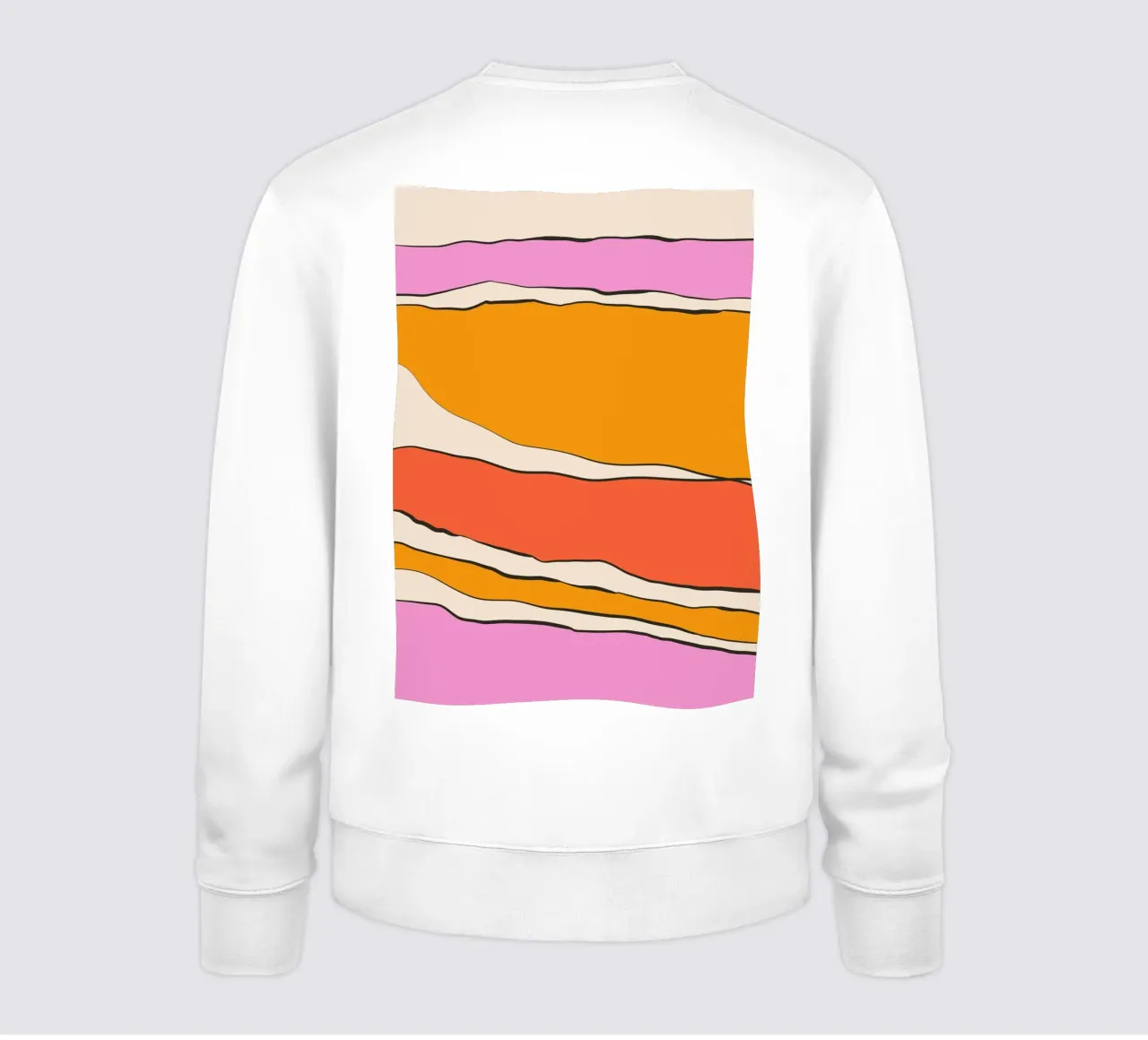 Warm pink orange lines felpa da BAINAI