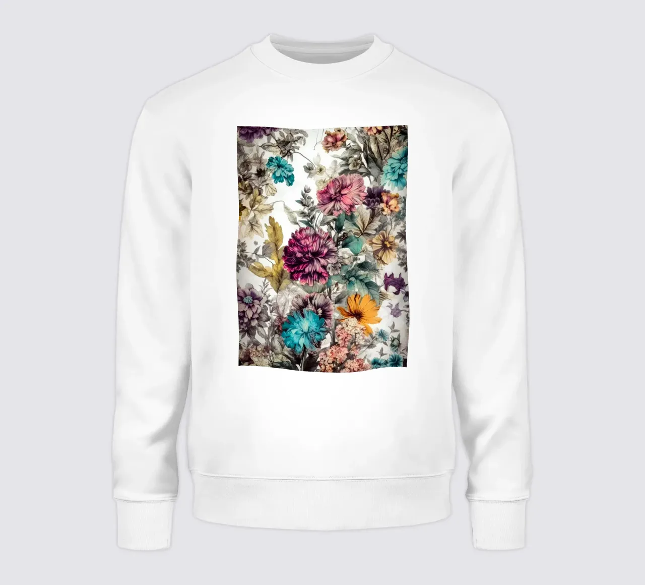 Meadow of Wild Plants sweatshirt by Justyna Jaszke JBJart