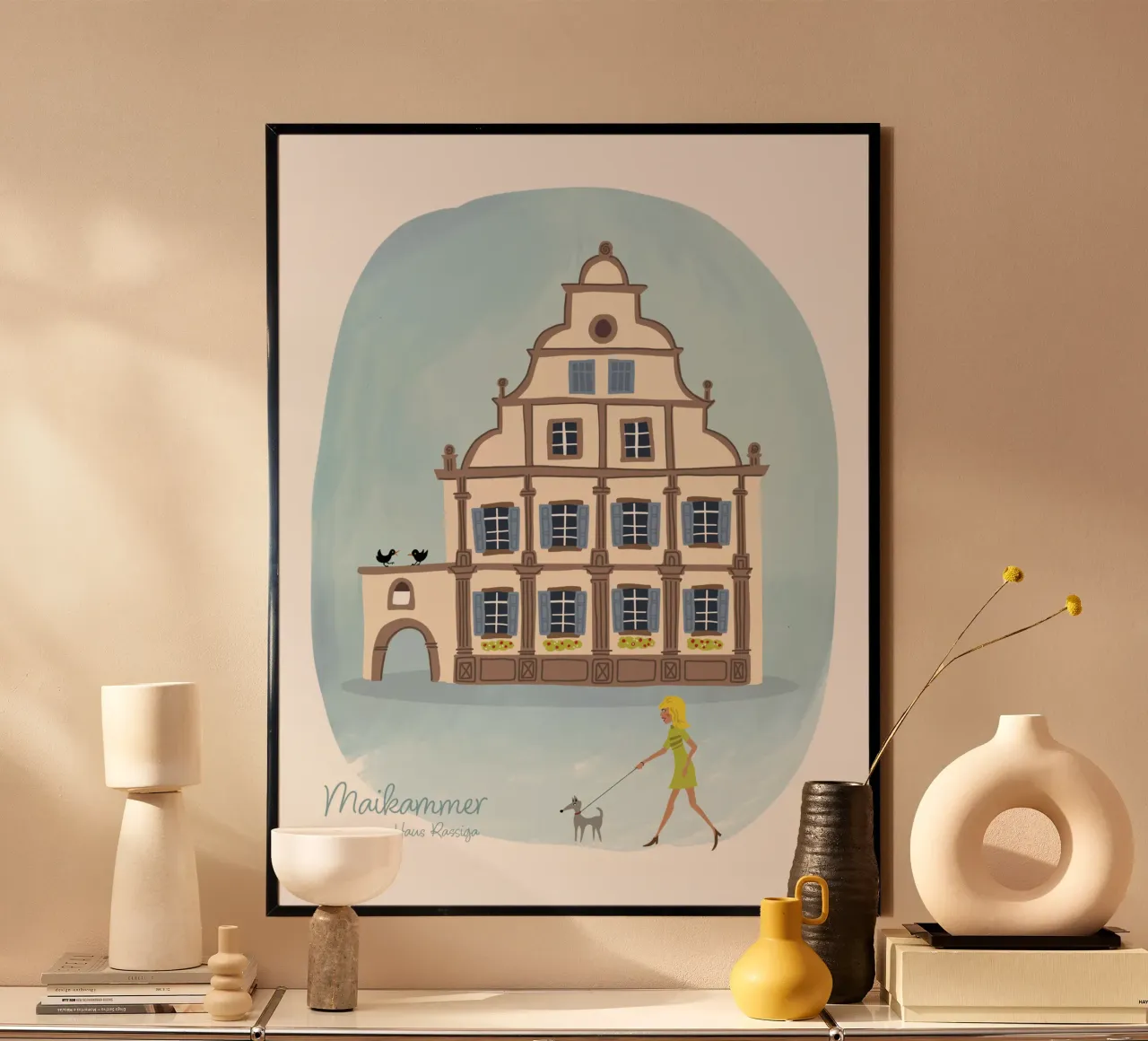 Maikammer Rheinland-Pfalz Haus Rassiga Poster von DYDesign