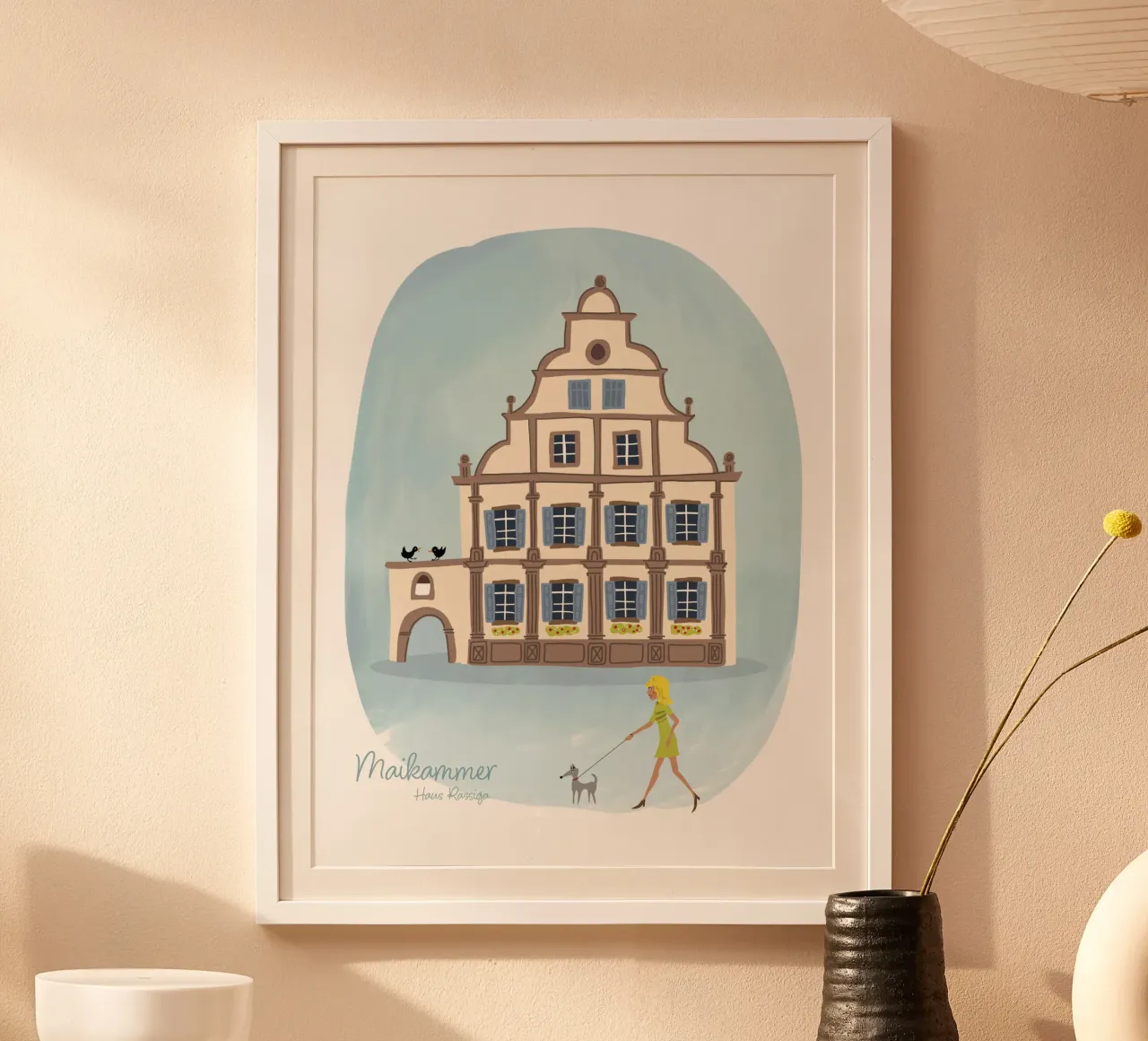 Maikammer Rheinland-Pfalz Haus Rassiga Poster von DYDesign