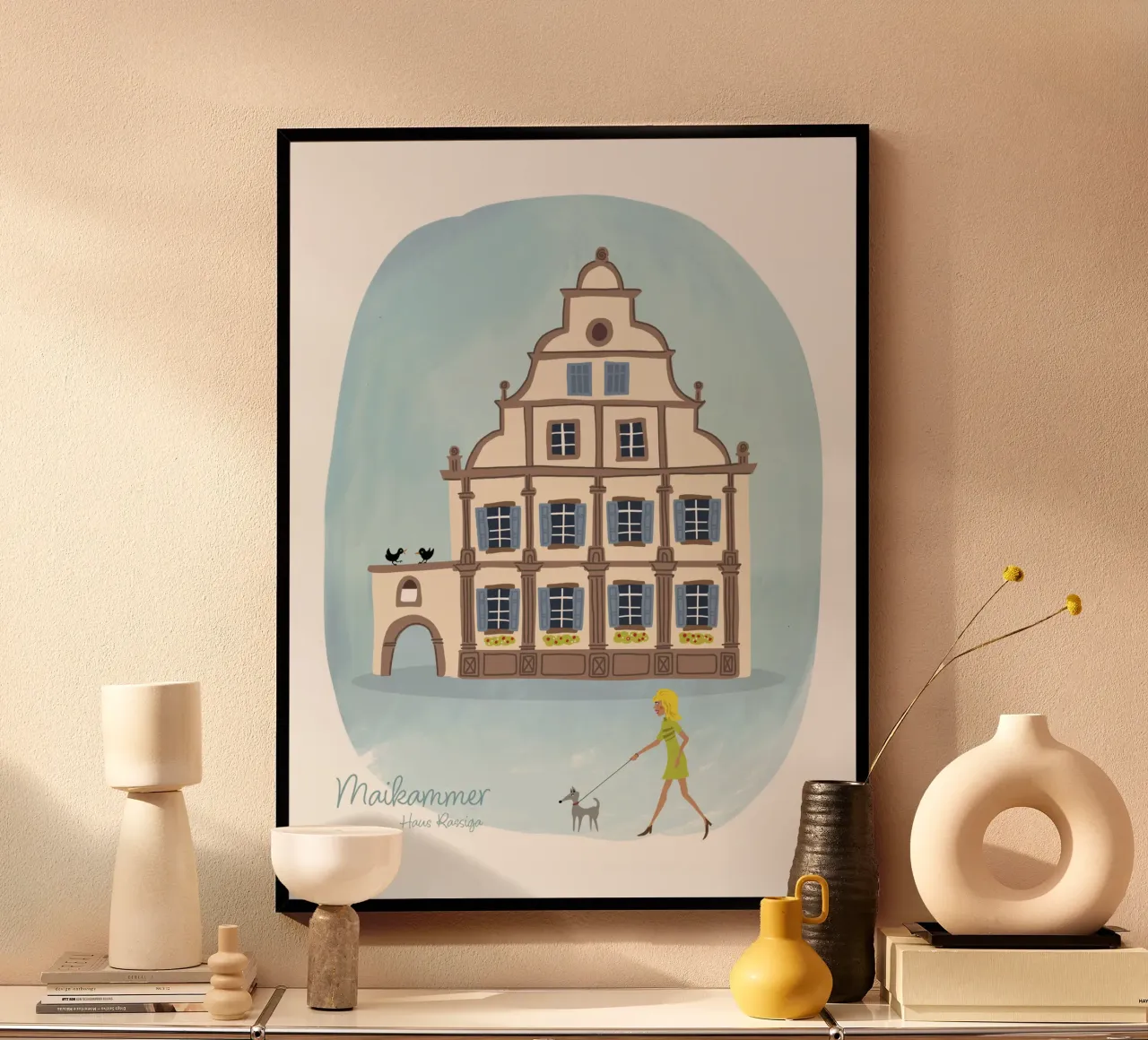 Maikammer Rheinland-Pfalz Haus Rassiga Poster von DYDesign