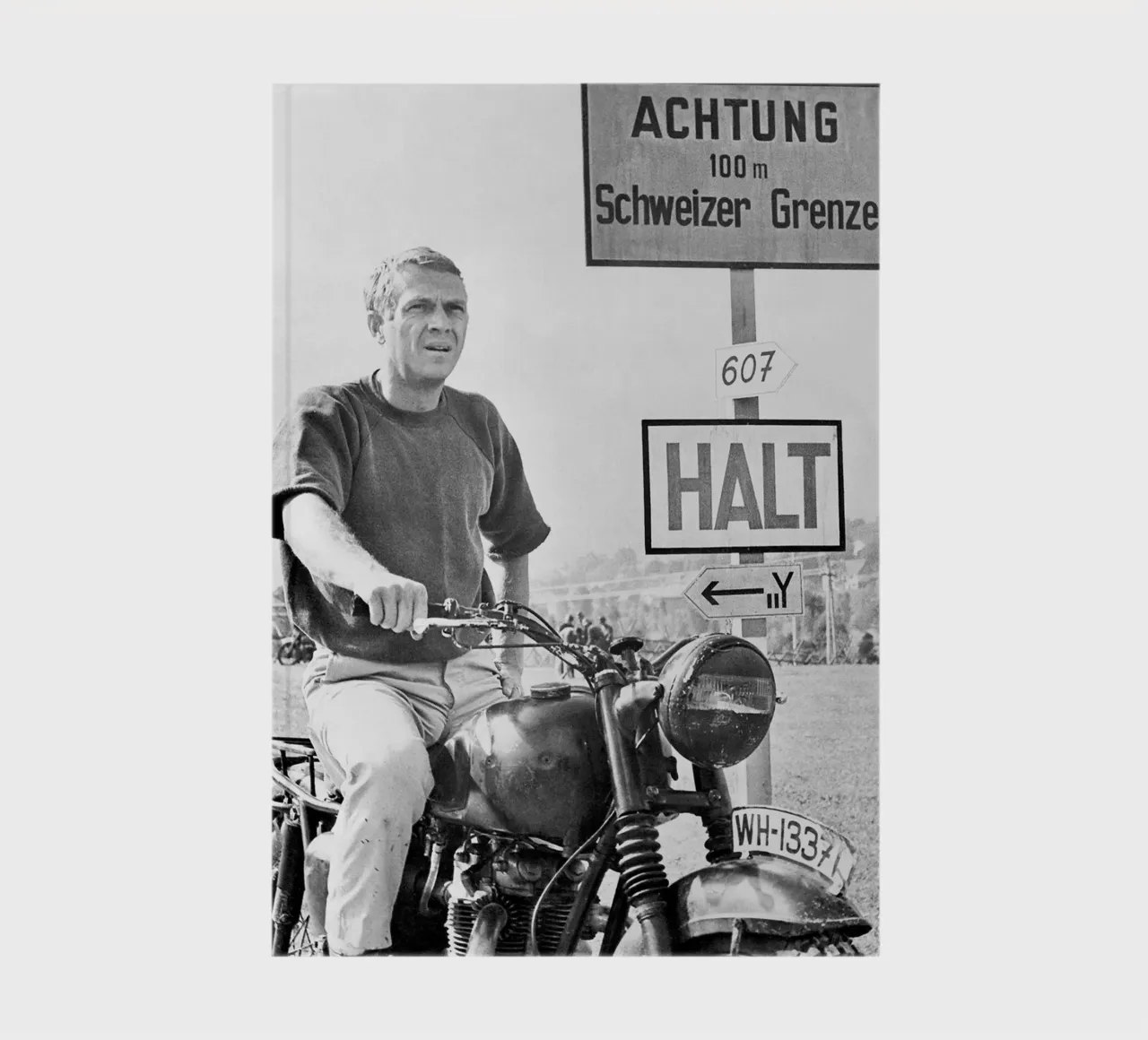 Steve McQueen in The Great Escape notebook by April Lewis