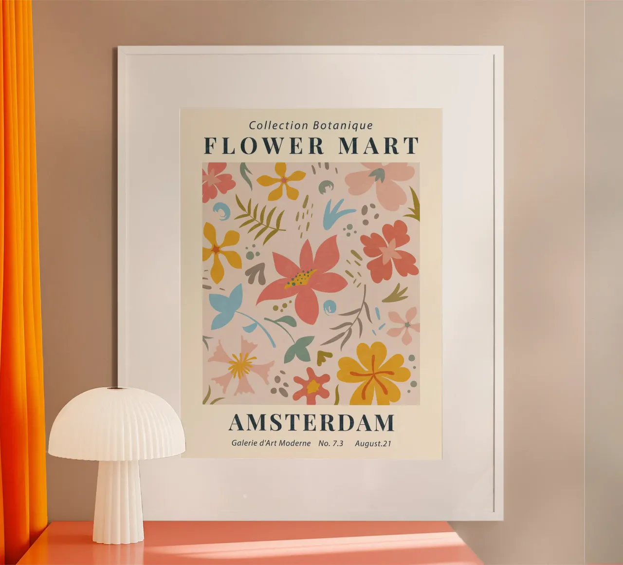 Mercato dei fiori di Amsterdam I poster con telaio in legno da Mollyshop