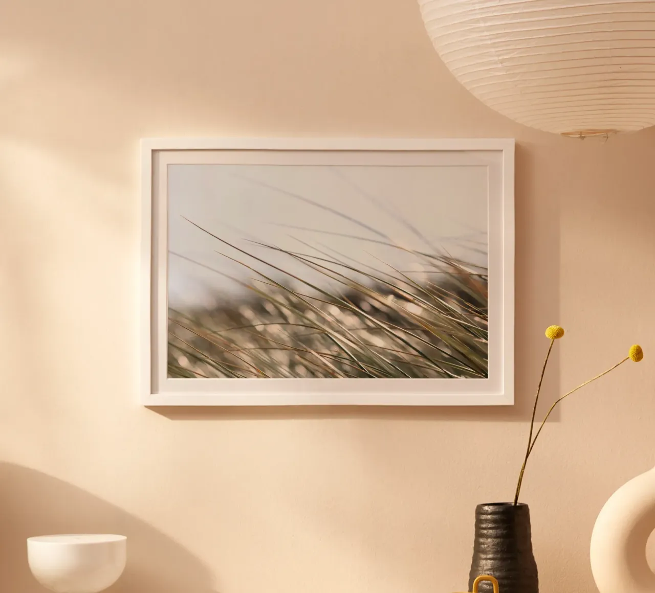 Erba delle dune poster con telaio in legno da eyes & tries