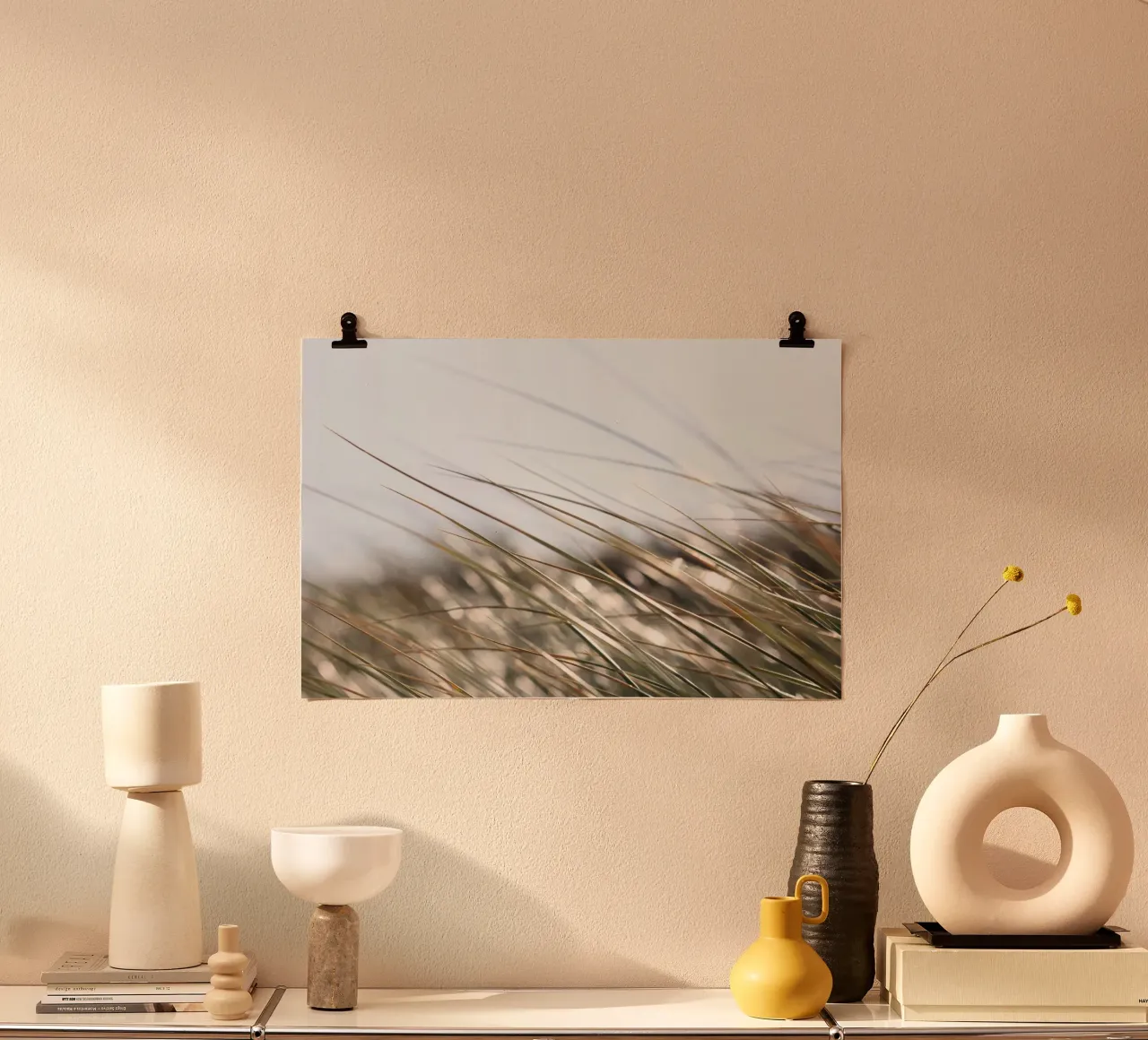Erba delle dune poster con telaio in legno da eyes & tries
