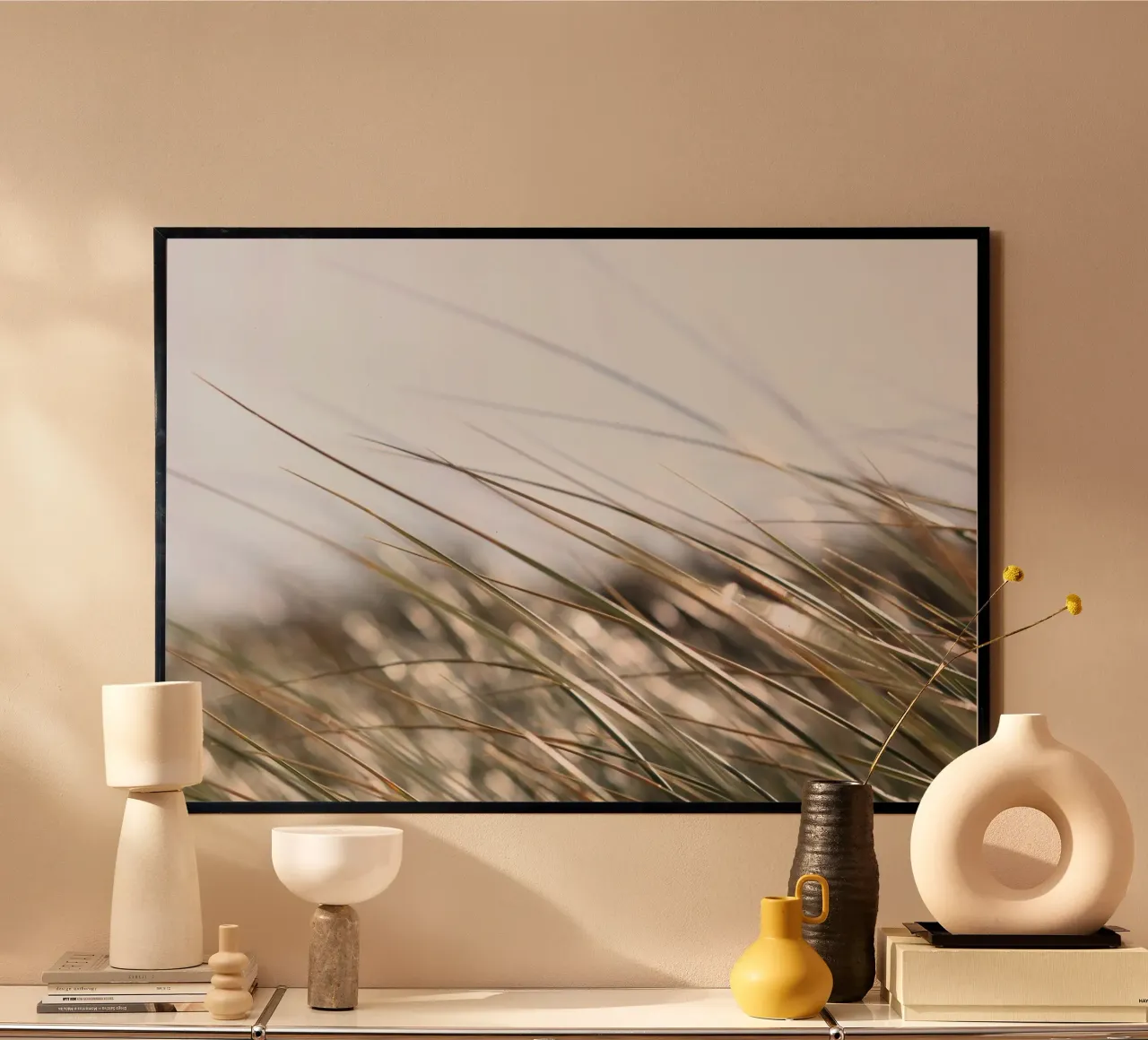 Erba delle dune poster con telaio in legno da eyes & tries