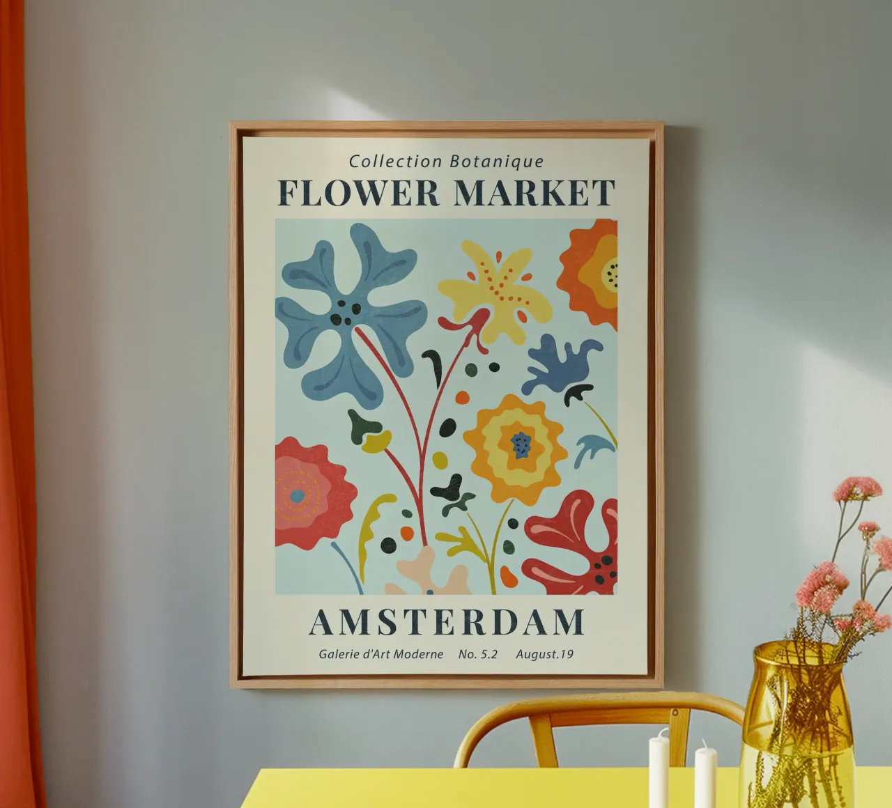 Mercato dei fiori di Amsterdam II tela con Cornice a cassetta da Mollyshop