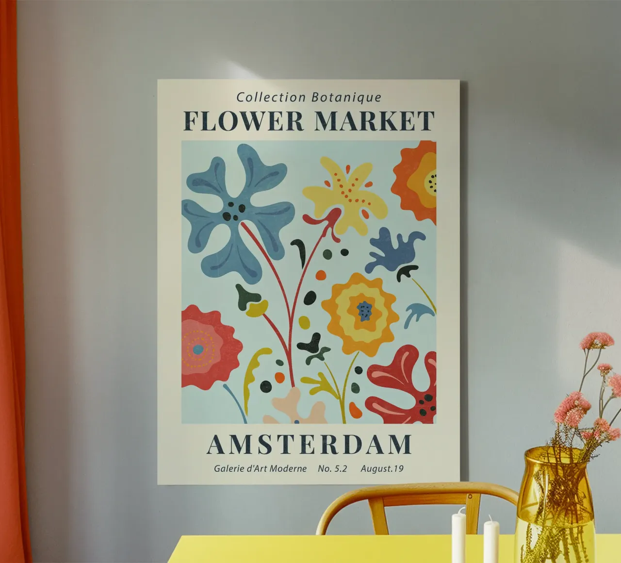 Mercato dei fiori di Amsterdam II tela con Cornice a cassetta da Mollyshop