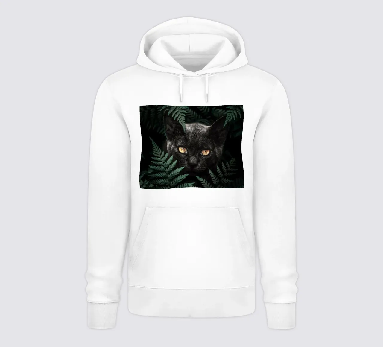 Gatto nero felpa con cappuccio da arizrab