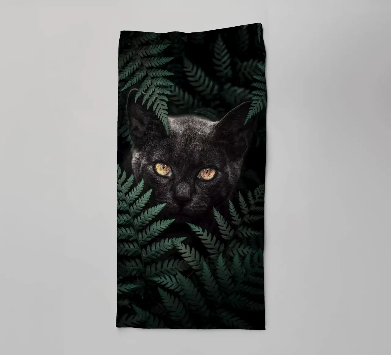 Gatto nero asciugamano da bagno da arizrab