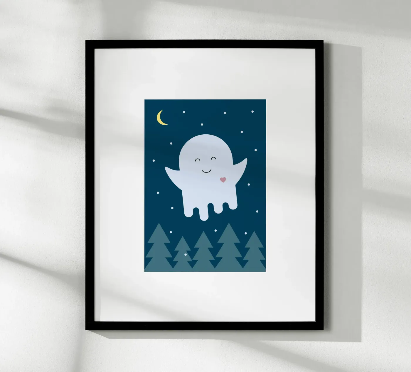 Friendly Ghost at Night poster by Carolin Vonhoff
