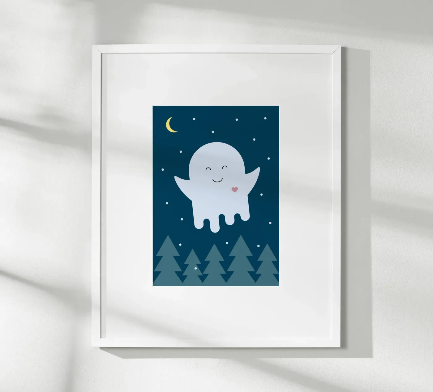 Friendly Ghost at Night poster by Carolin Vonhoff