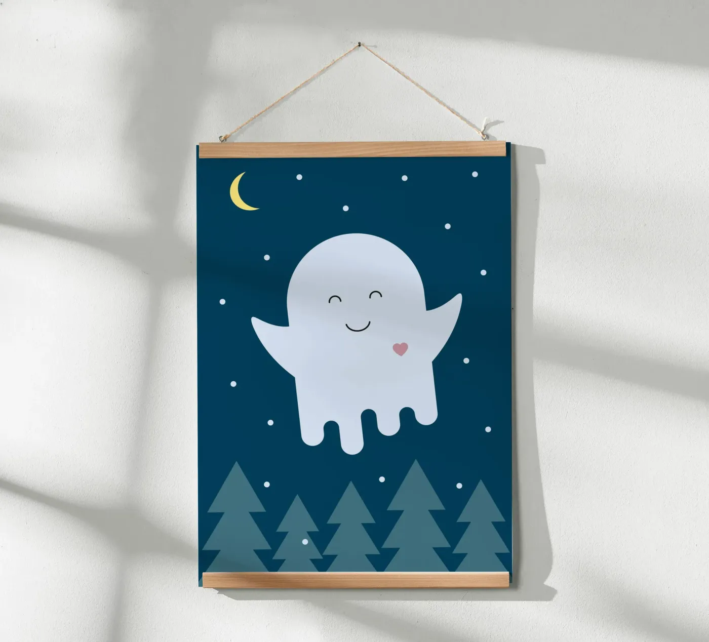 Friendly Ghost at Night poster by Carolin Vonhoff