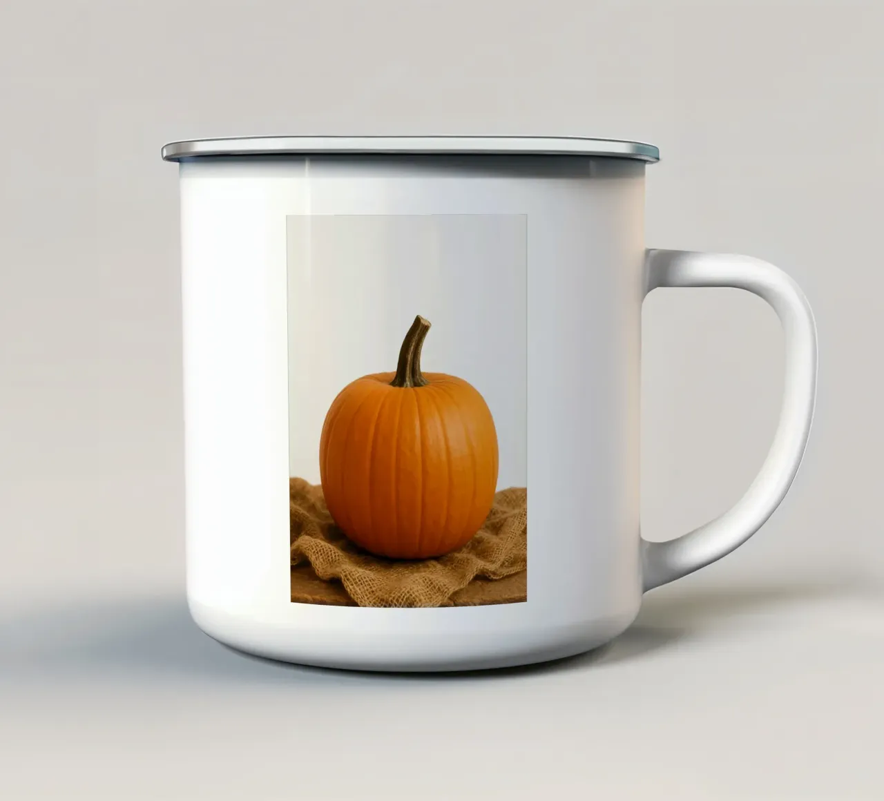 Ciao zucca d'autunno tazza in smalto da Casa Calm