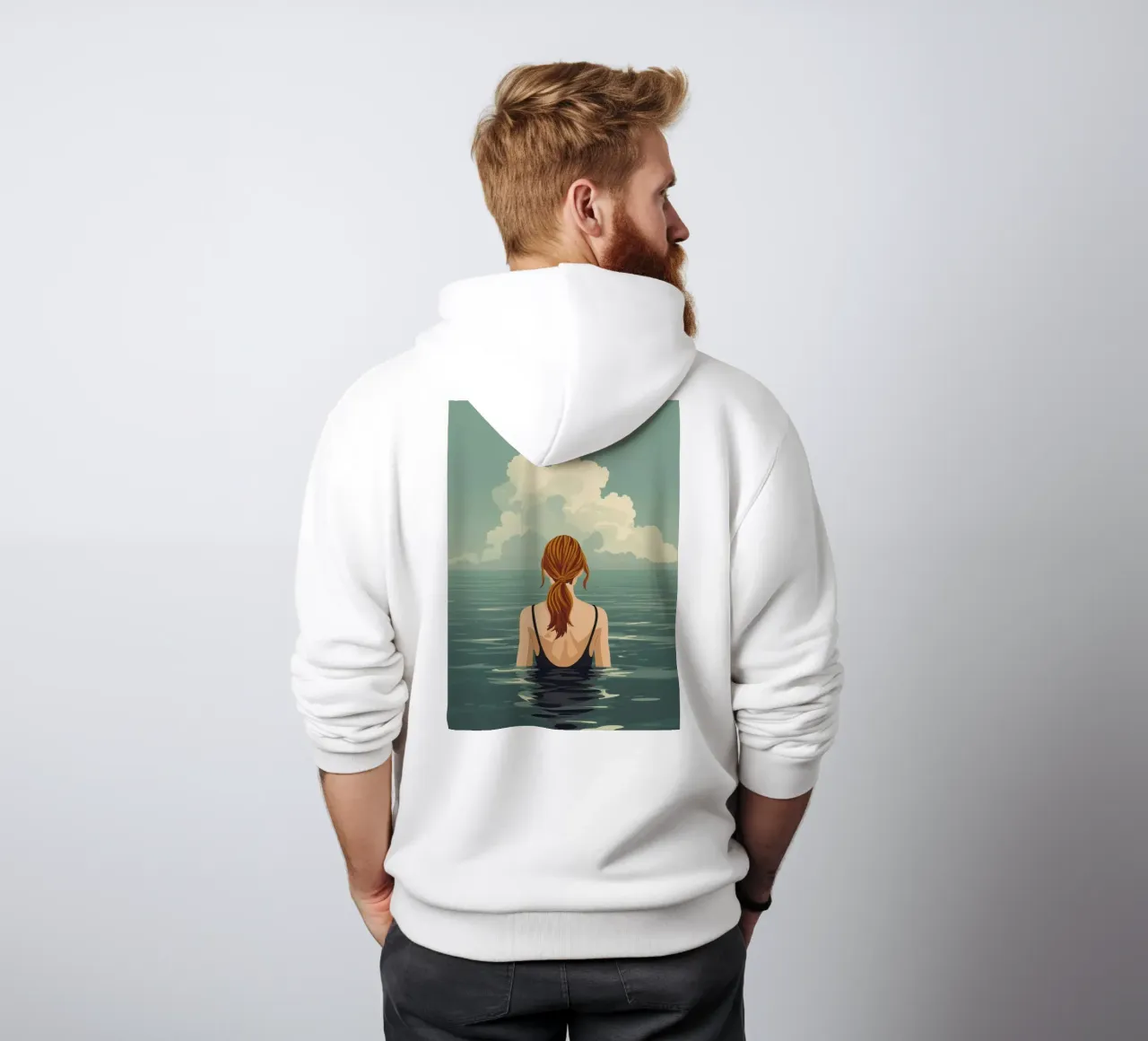 Calma nell'oceano felpa con cappuccio da KANESYAARTS