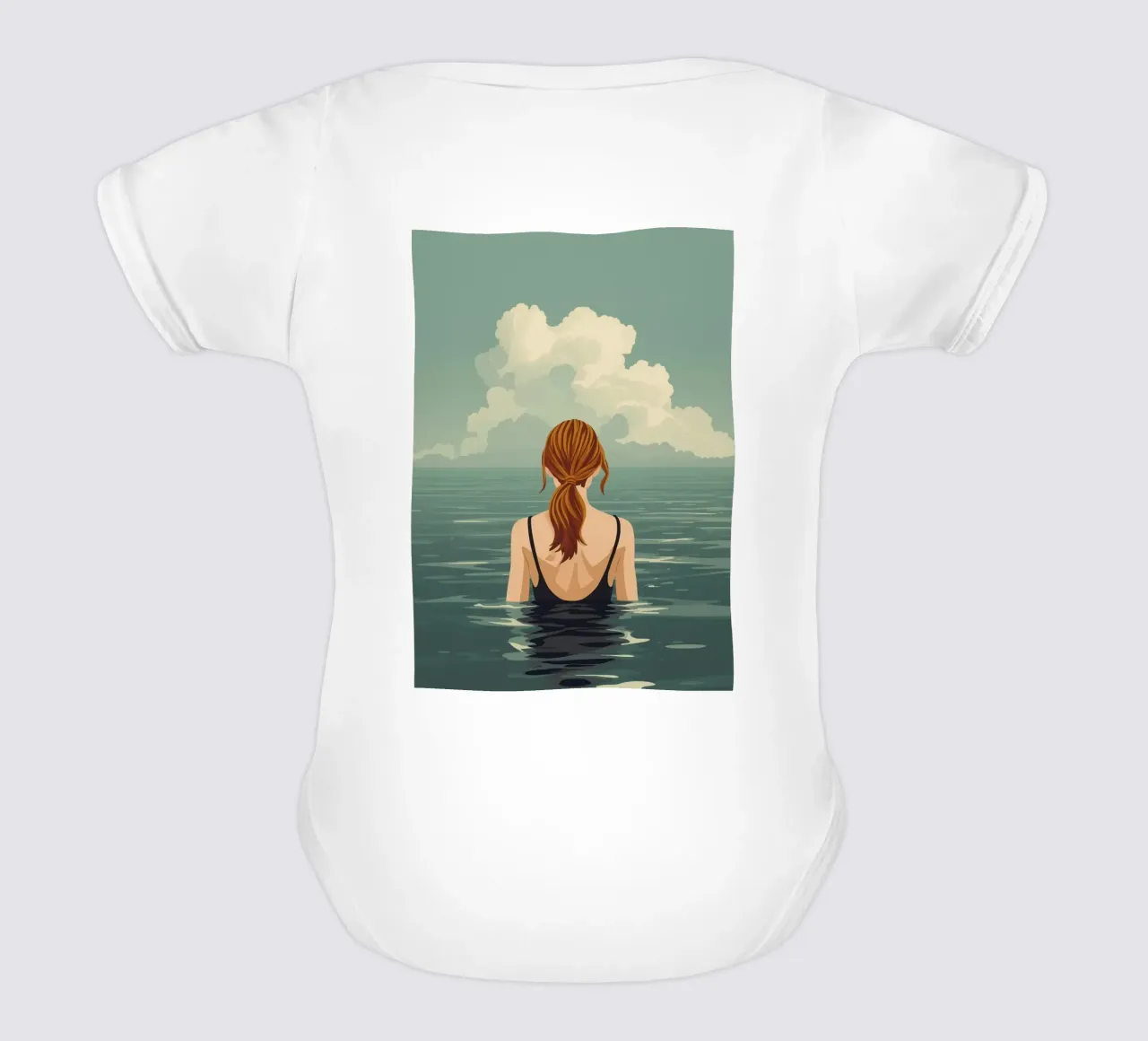 Calma nell'oceano body neonato maniche corte da KANESYAARTS