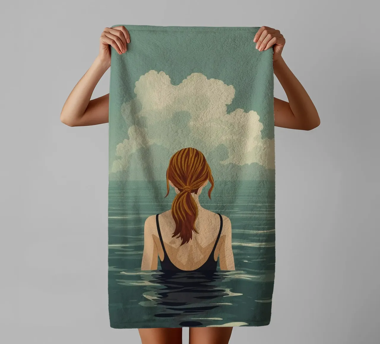 Calm in the Ocean towel by KANESYAARTS