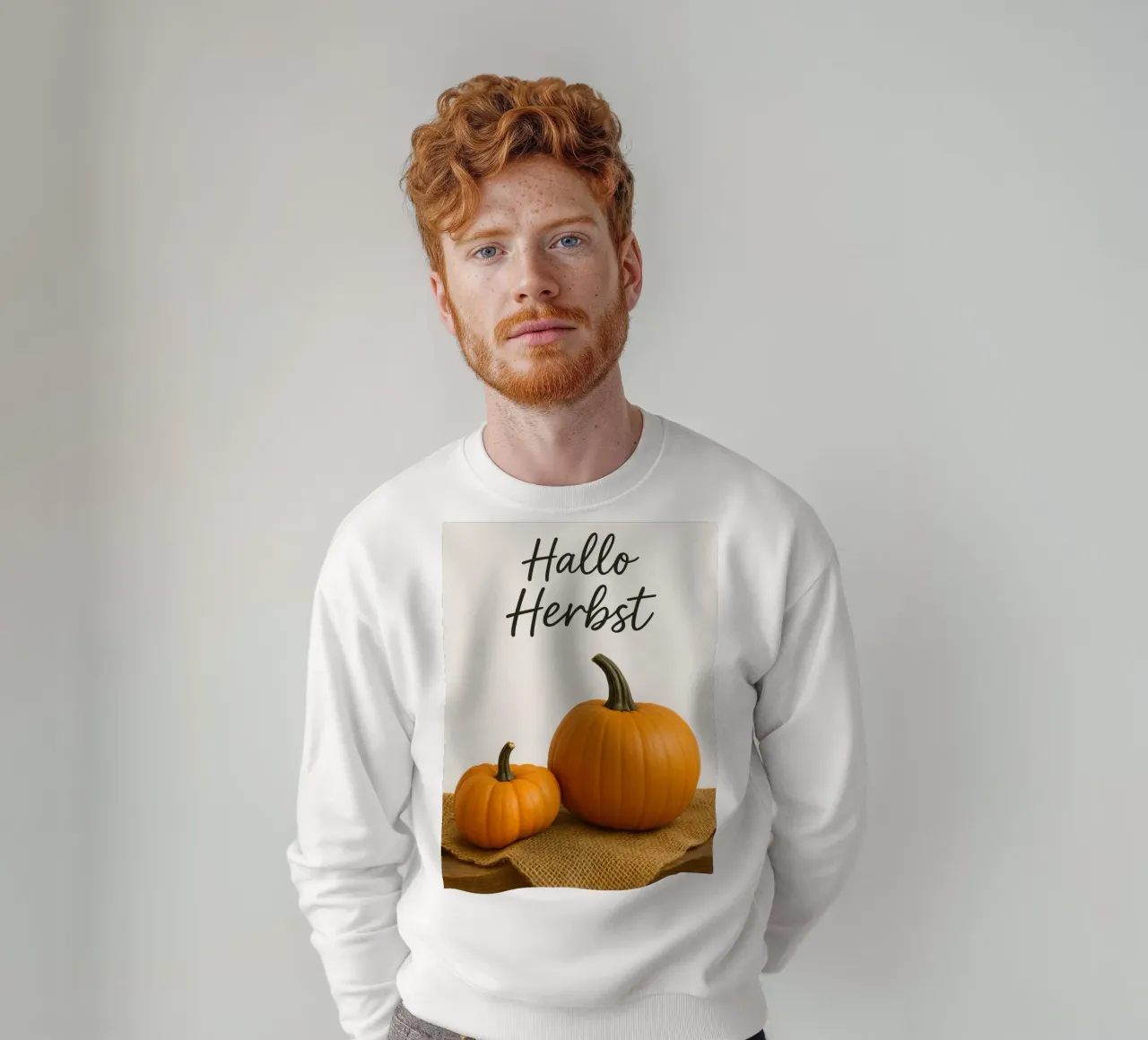 Ciao zucca d'autunno | Zucca d'autunno Design felpa da Casa Calm