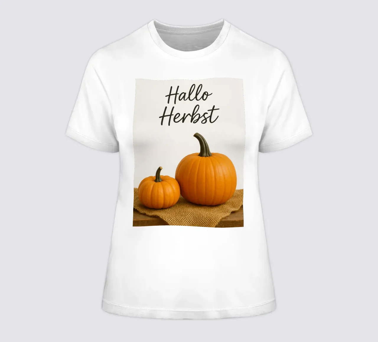 Ciao zucca d'autunno | Zucca d'autunno Design t-shirt da donna da Casa Calm
