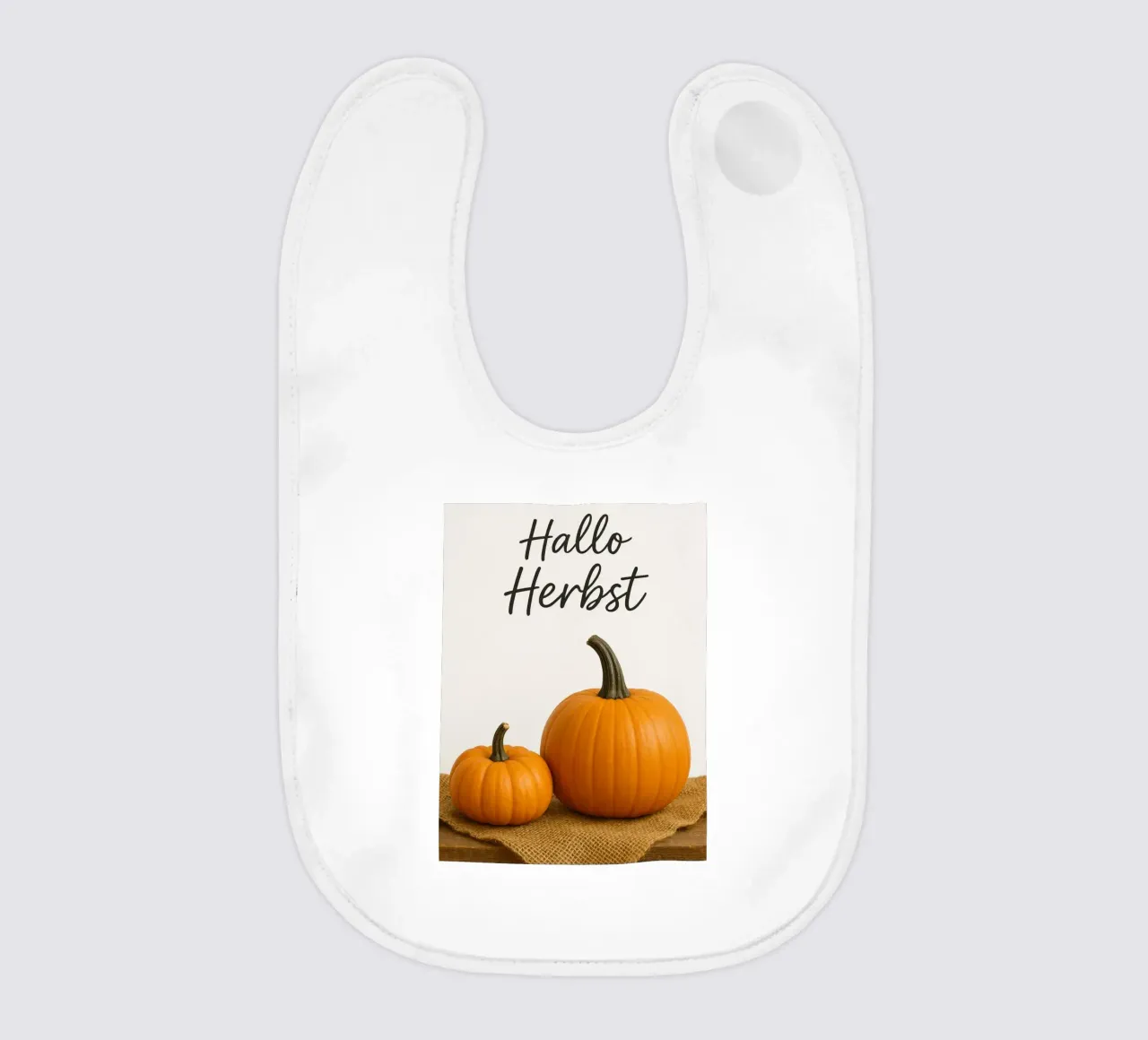 Ciao zucca d'autunno | Zucca d'autunno Design bavaglino da Casa Calm