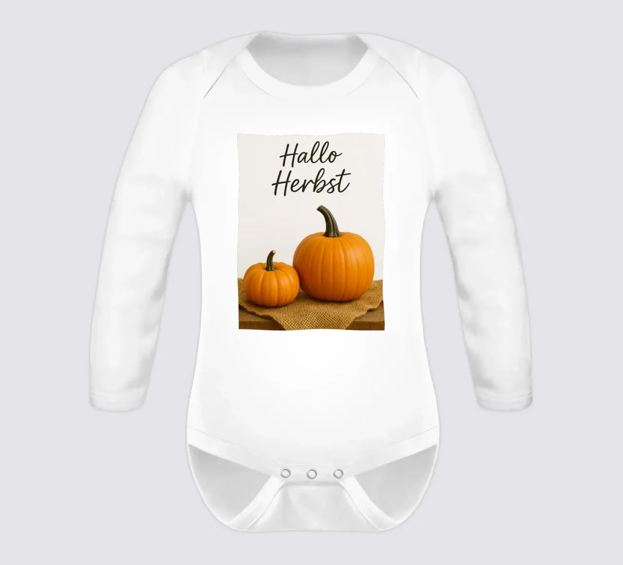 Ciao zucca d'autunno | Zucca d'autunno Design body neonato maniche lunghe da Casa Calm