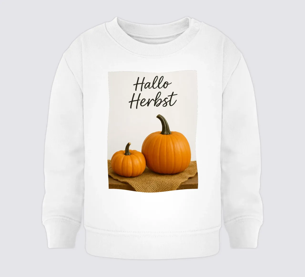 Ciao zucca d'autunno | Zucca d'autunno Design felpa neonato da Casa Calm