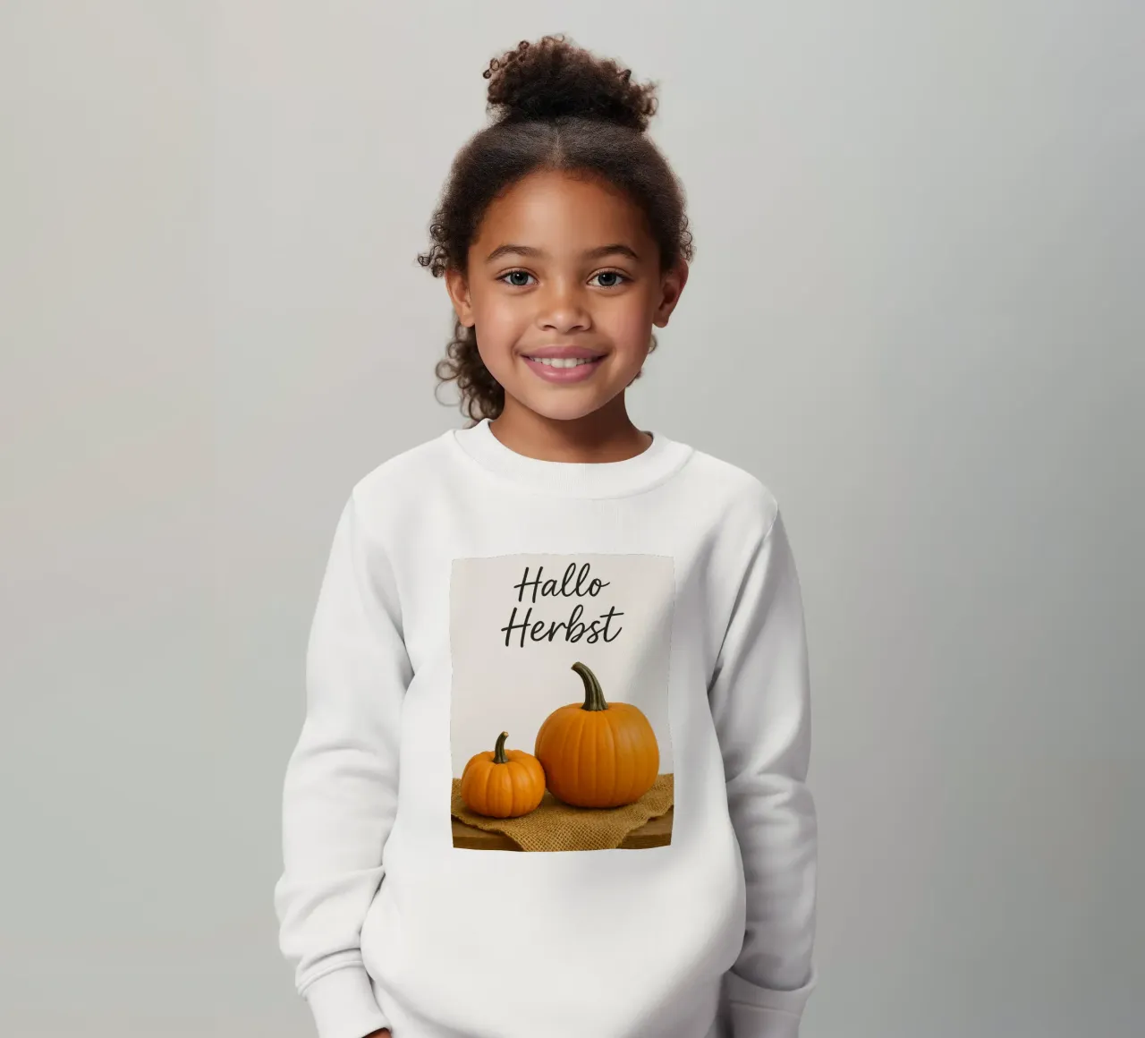 Ciao zucca d'autunno | Zucca d'autunno Design felpa bambino da Casa Calm