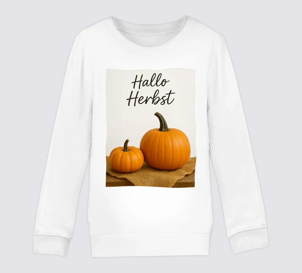 Ciao zucca d'autunno | Zucca d'autunno Design felpa bambino da Casa Calm